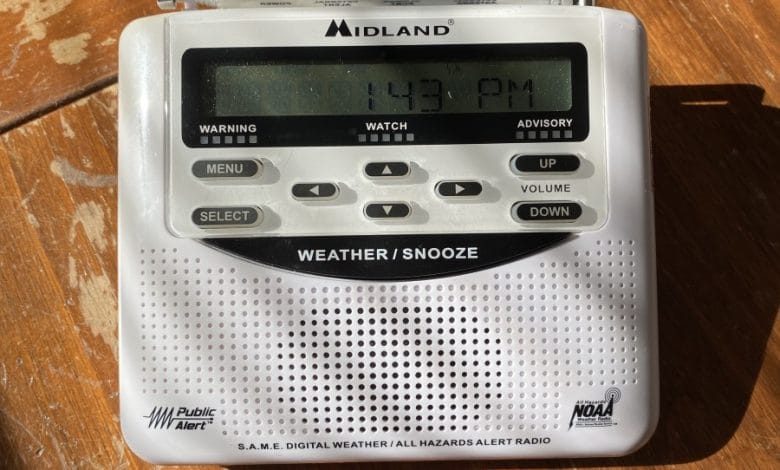 Examen de la radio météo Midland WR120