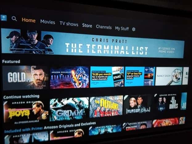 Vue de l'écran lorsque le soleil est proche de l'horizon