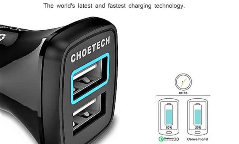 Examen du chargeur de voiture double USB Choetech avec charge rapide