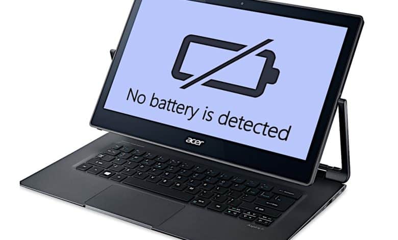 Batterie d'ordinateur portable saine provoquant un problème "Aucune batterie n'est détectée" sur Acer Aspire