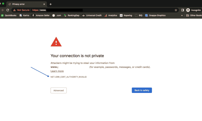 Comment réparer "Votre connexion n'est pas privée" sur mon site Web ?
