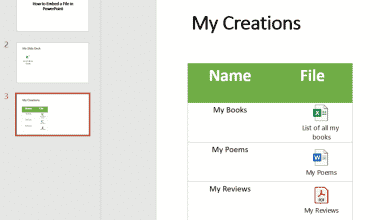 Comment intégrer un fichier en tant qu'objet dans Powerpoint