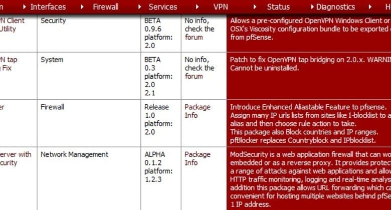 Comment configurer pfBlocker : une liste d'adresses IP et un package de blocs de pays pour pfSense