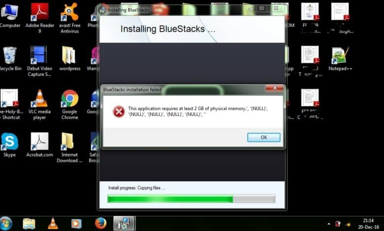 Correction des erreurs de mémoire physique et de carte graphique BlueStacks 25000