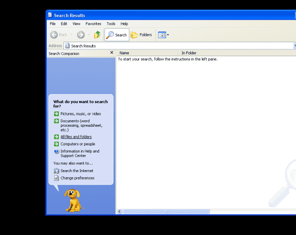 Cliquez sur "Tous les fichiers et dossiers"