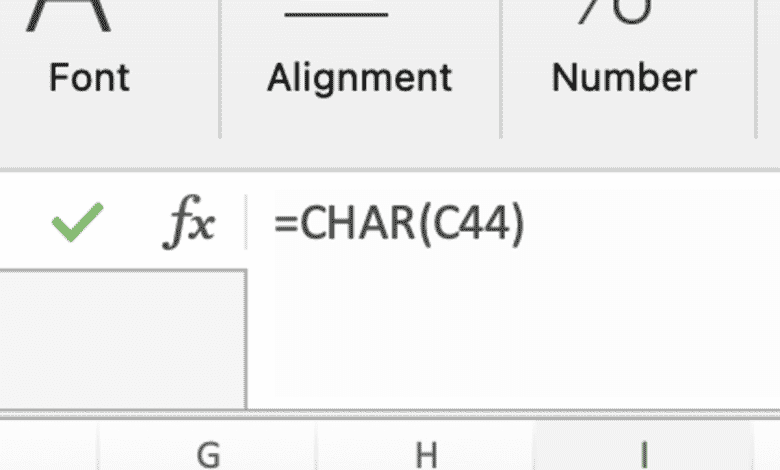 Comment utiliser la fonction CHAR dans Excel pour Mac