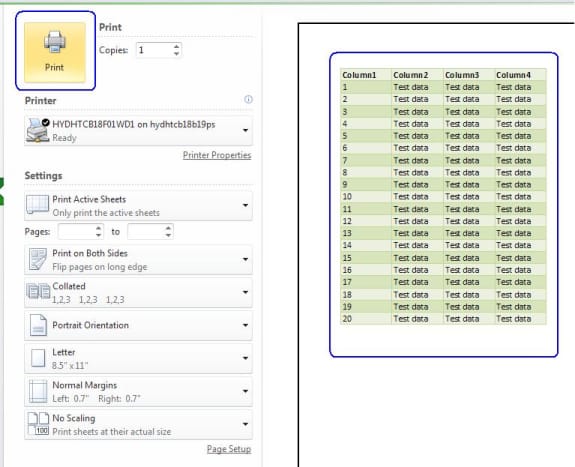 Voici à quoi ressemblera la page lorsqu'elle sera imprimée si vous n'en sélectionnez aucun. 