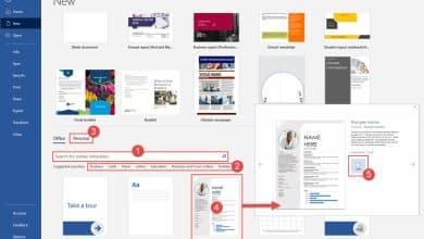 Vitrine des modèles Microsoft Word 365