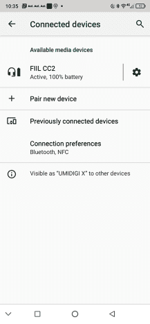 Recherche d'un appareil CC2