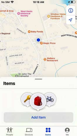 Ajout de la balise Atuvos à Find My application