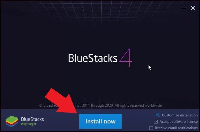 Installation de Bluestacks