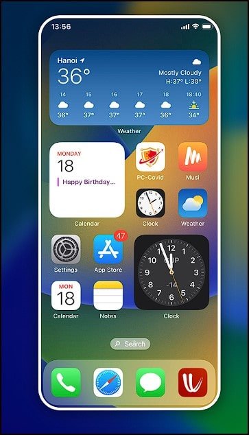 Lanceur iOS 16