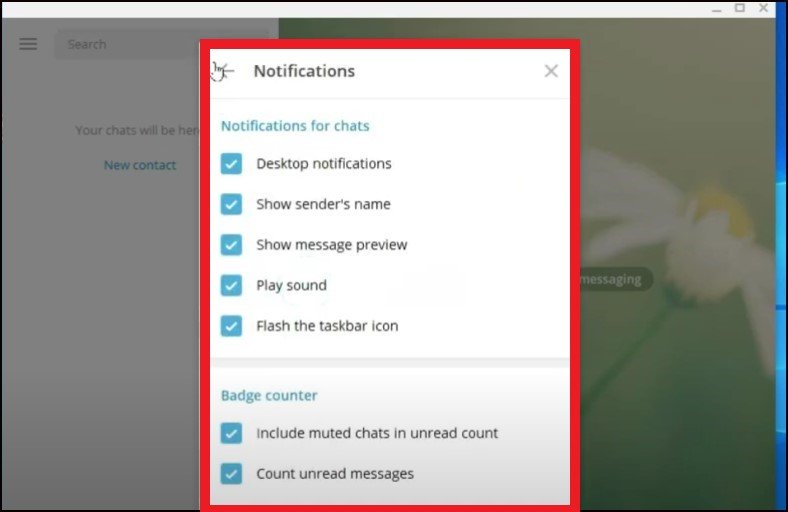 Comment arrêter la notification du bureau