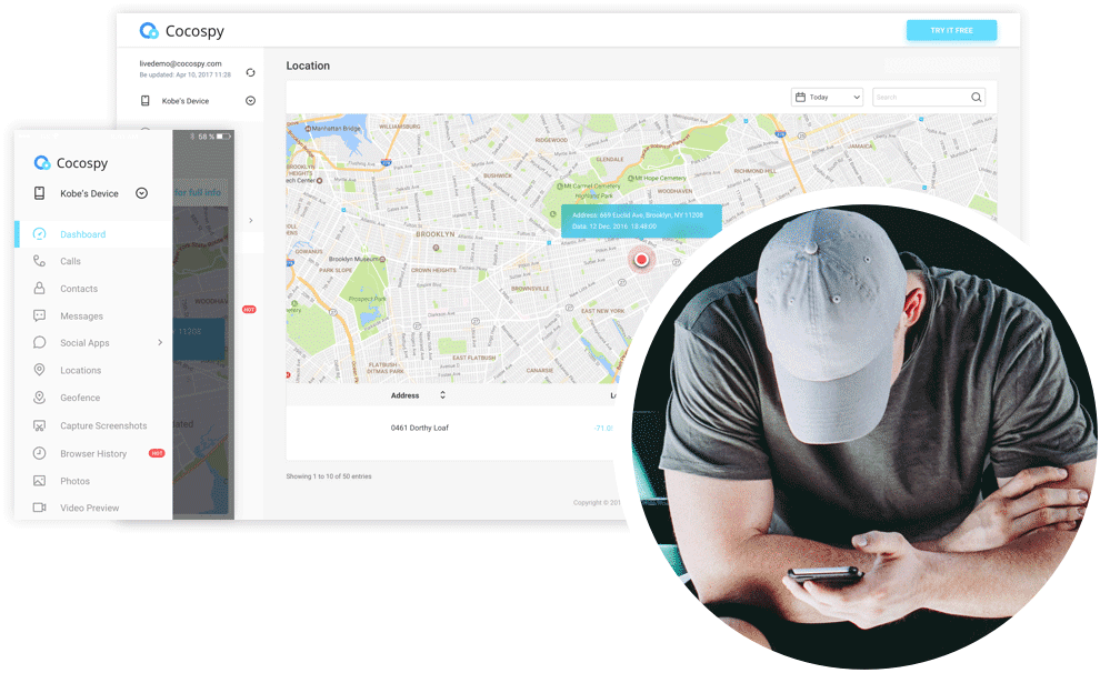 Localisation du téléphone