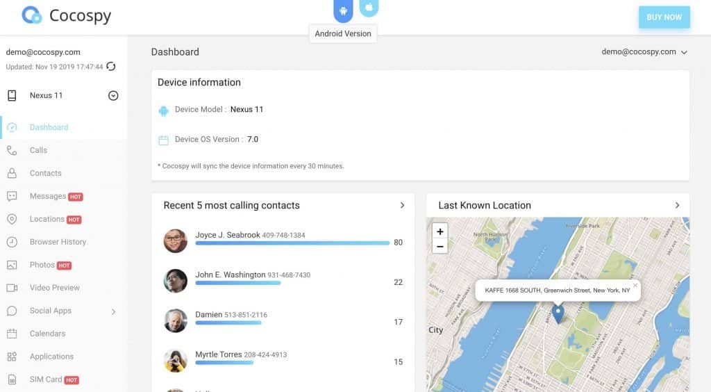 Suivre l'emplacement du téléphone