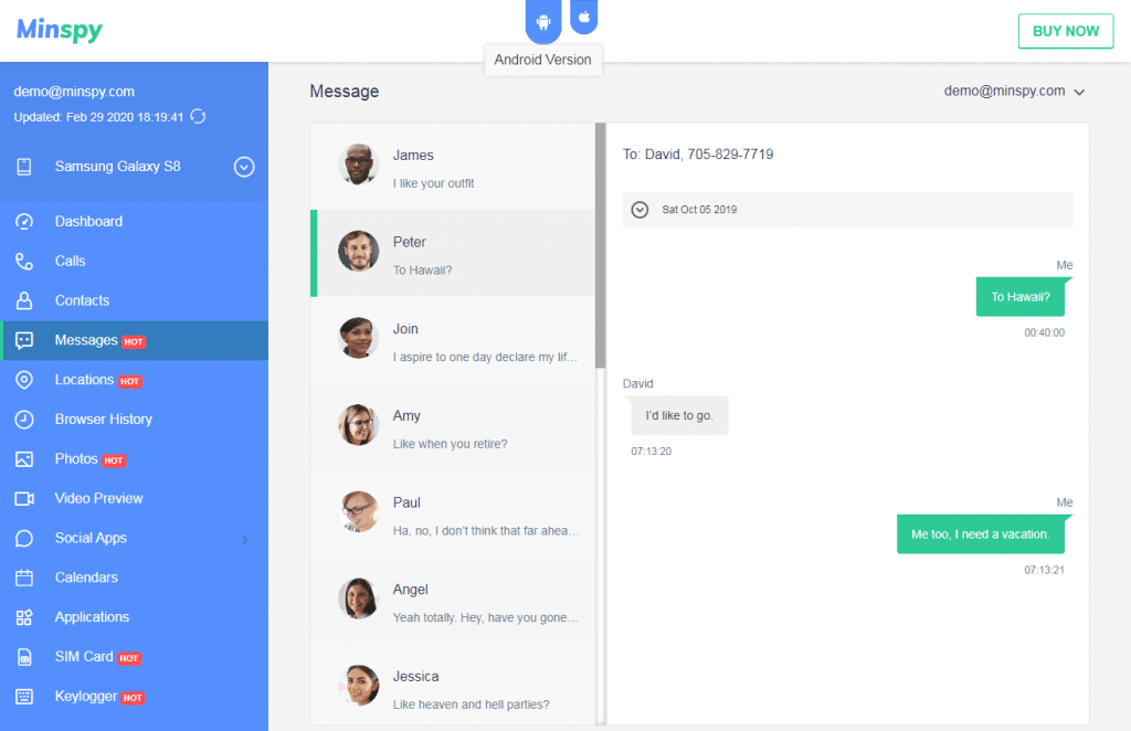sms telephone espion