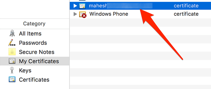 Aperçu de tous mes certificats