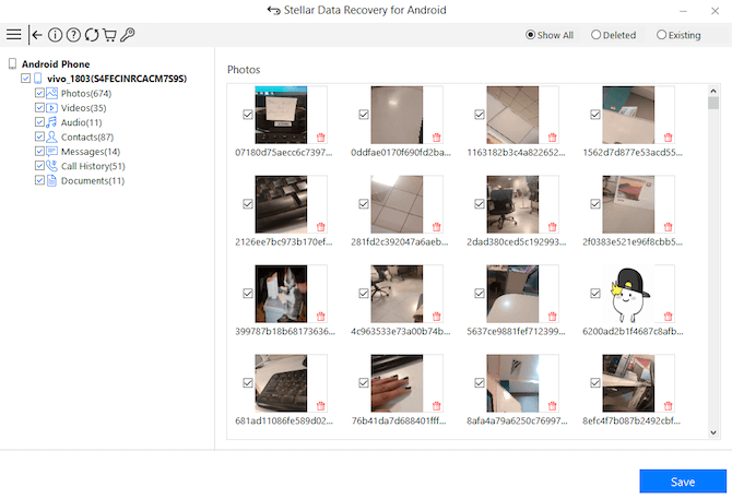 Aperçu de Stellar Data Recovery pour Android