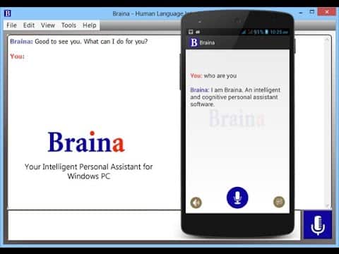 Braina : logiciel d'assistance artificiellement intelligent pour PC Windows - YouTube